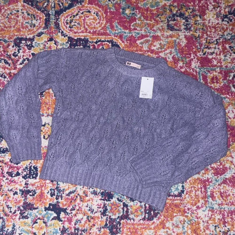 New With Tags SO Kohls Purple Sweater Size Small